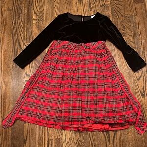 Charming Black and Red Plaid Kids Formal Dress